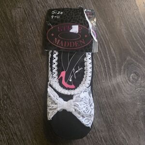 Steve Madden Footies Ballet Shoe Socks Flat Low Socks Size 9-11